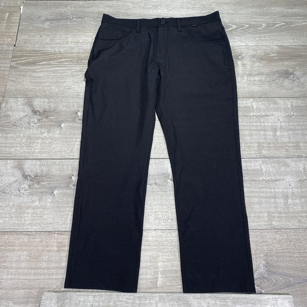 TravisMathew Pants Mens 34 Black Golf Performance 5-Pocket Stretch‎ Tech Casual
